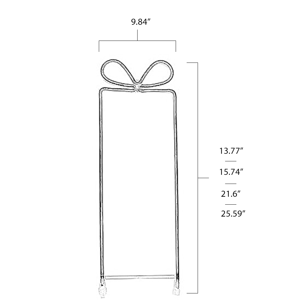 BlueLargeBowTie Dimensions