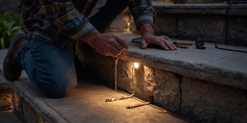 outdoor stair lights