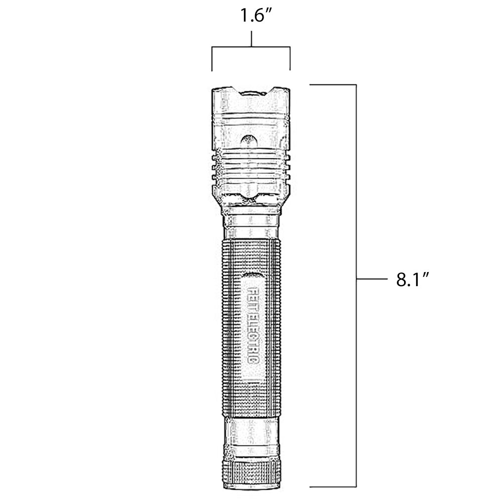 1000 Lumen Flashlight Dimensions