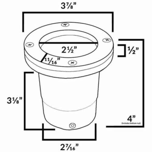 PGC3B In Ground Well Light Dimensions